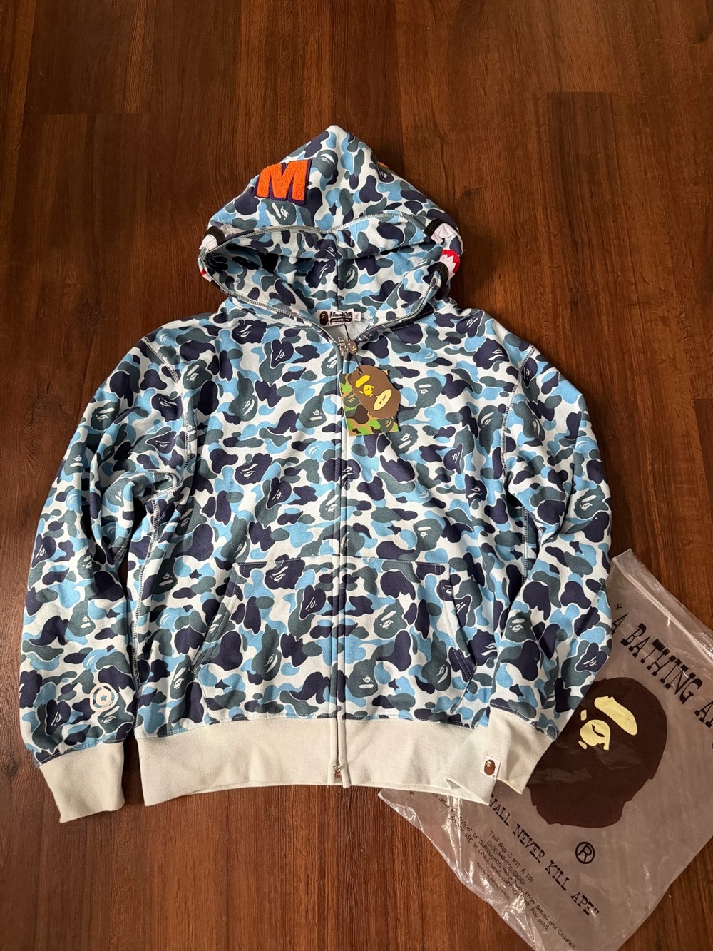 Bape Blue Camo Zip-Up Hoodie